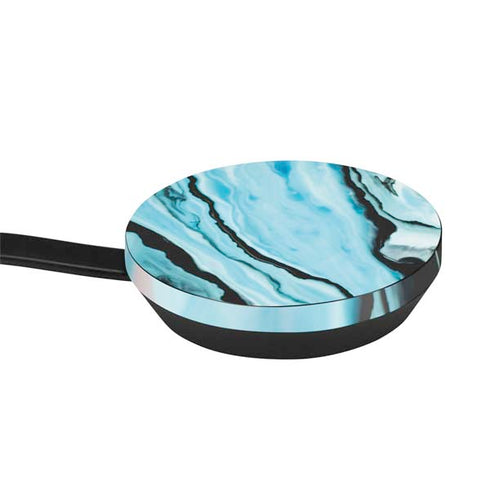 Aqua Blue Marble Ink Google Stadia Controller Skin